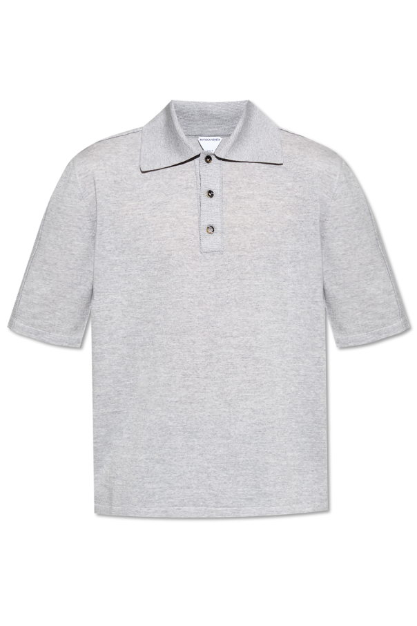 Tシャツ・カットソー BOTTEGA VENETA Grey wool polo shirt Bottega Veneta Grey Wool Polo Shirt (BOTTEGA VENETA
